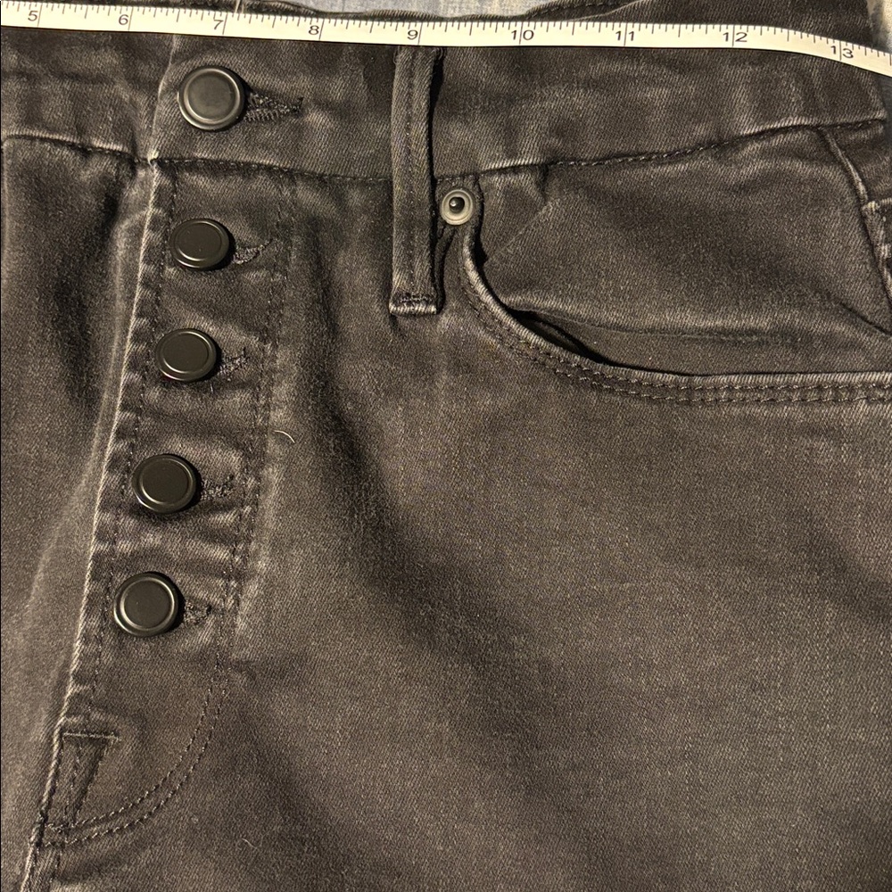 Good American Good High Waist Button Fly Skinny Jeans Black Women’s Size 8/29 - Picture 8 of 10